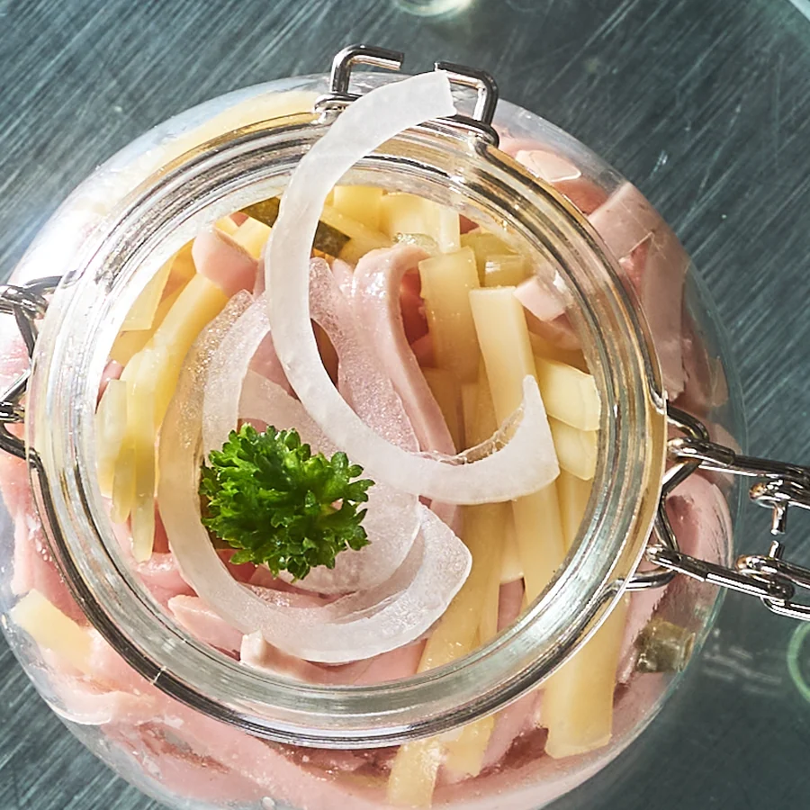 Wurstsalat im Weckglas – ein Heimathappen
